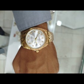 تصویر ساعت مردانه رولکس طلایی 