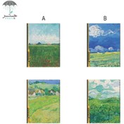 تصویر دفتر خط‌دار لاین نت 200 برگ طرح ونگوگ کد 7590 