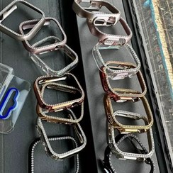 تصویر قاب محافظ لوکس نگین دار اپل واچ مناسب سایز 42/44/45/46/49 