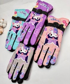 تصویر دستکش کرومی ضدآب - آبی 