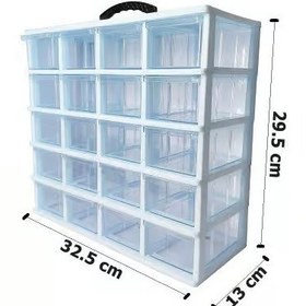 تصویر فایل ۲۰ کشو کریستالی با جنس پلاستیک 