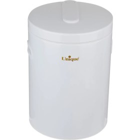 تصویر سطل برنج10 کیلویی بدون پیمانه یونیک سفید مدل UN-4170 10 kg rice bucket without measuring cup, white, UN-4170 model