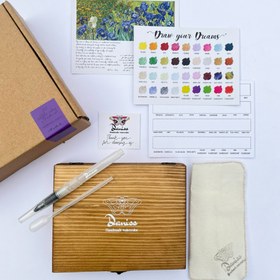 تصویر آبرنگ ۳۶ رنگ متالیک دست‌ساز دانیس 