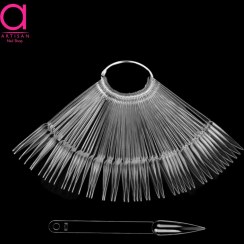 تصویر پالت طراحی ناخن بادبزنی نوک تيز شيشه اي 