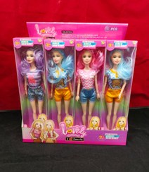 تصویر عروسک باربی مفصلی تک جعبه ای رنگی 