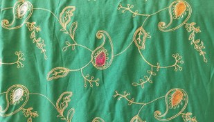 تصویر پارچه کرسپو خامه دوزی 