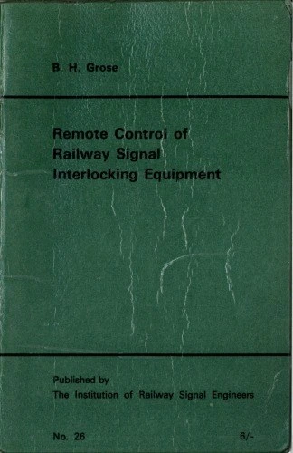 خرید و قیمت دانلود کتاب IRSE Green Book No.26 Remote Control of Railway ...