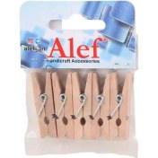 تصویر گیره چوبی ساده alef 