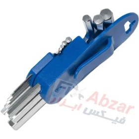 تصویر آچار آلن دسته کوتاه 9 عددی لیکوتا مدل 2HW10091DPM LICOTA 9 PCS SHORT TYPE HEX KEY WRENCH SET MODEL 2HW10091DPM