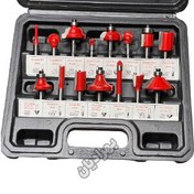 تصویر ست ۱۵ عددی تیغ اور فرز پلاتینیوم شفت ۶ میلیمتر 