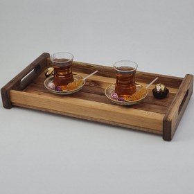 تصویر سینی سرو چوبی مدل Walnut Harmony 