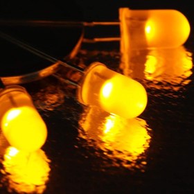 تصویر LED نارنجی 5mm بسته 10 تایی 