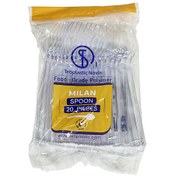 تصویر قاشق یکبار مصرف مدل میلان طب پلاستیک 