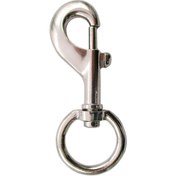 تصویر مدبر کیف ته گرد فلزی نقره‌ای طول 10 سانتی‌متر 