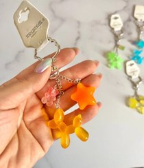 تصویر جاکلیدی و آویز شب تاب سگ بادکنکی رنگی 