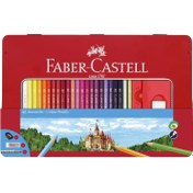 تصویر فابرکستل مدادرنگی 48رنگ جعبه فلزی Faber-Castell 48 Classic Colour Pencil sketch Set 115849