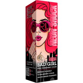 تصویر رنگ مو فانتزی Bad Girl مدل نئون شوک Bad girl fantasy hair color, neon shock model