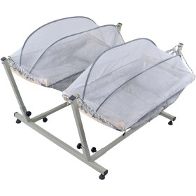 تصویر گهواره دوقلو رنگ طوسی گهواره دوقلو رنگ طوسی