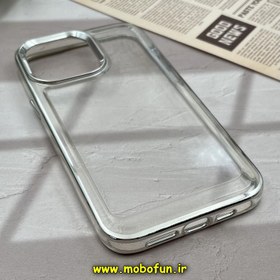 تصویر قاب گوشی iPhone 14 Pro Max آیفون طرح پشت طلق شیشه ای شفاف اورجینال برند FASHION CASE نقره ای کد 351 