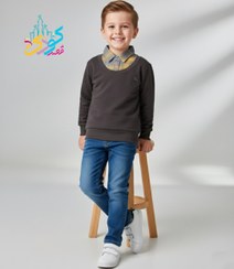 تصویر بلوز پسرانه دو یقه سلانیکی سایز ۱ تا ۱۲ سال 