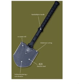 تصویر بیلچه آفرود مدل FBIQQ FBIQQ Folding shovel