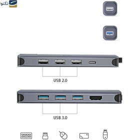 تصویر هاب USB-C ویوو 12 پورت مدل Alpha 12 in 1 WiWU Alpha 12 in 1 Usb Type C Hub