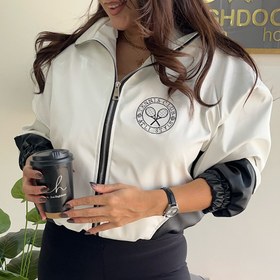 تصویر کاپشن چرم تنیس ( مشکی) 