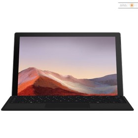 تصویر تبلت 12.3 اینچی مایکروسافت مدل Surface Pro 7-F و با ظرفیت 512 گیگابایت به‌ همراه کیبورد Black Type Cover 