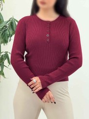 تصویر بافت یقه دکمه راز کد 5816 