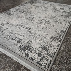 تصویر فرش 500 شانه تراکم 1500 طرح وینتیج طوسی (+فیلم کیفیت فرش) - 4 متری(1/5در2/25) vintage gray carpet 500 reeds denisty 1500