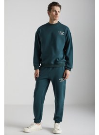 تصویر ست ورزشی مردانه نخی پلی استر به رنگ سرمه‌ای ناتینگهام برند grimelange Nontingham Men's Anthracite Tracksuit