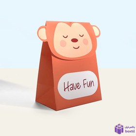 تصویر جعبه کادو طرح مینیمال میمون Happy-Box-HA-013 