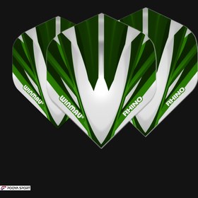 تصویر پر دارت سه تایی نقره ای- سبز winmau Rhino Extra Thick (اصل) 