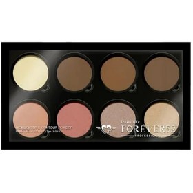 تصویر پالت کانتور و رژگونه و هایلایتر خشک فوراور۵۲ مدل FHC002 Forever 52 FHC002 highlighter & contour pallete