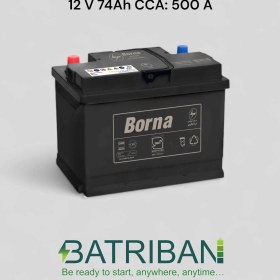 تصویر باتری خودرو برنا ۷۴ آمپر 