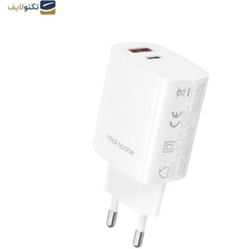 تصویر شارژر دیواری راک اسپیس مدل T51 توان 30 وات Rock Space T51 30 watts wall charger