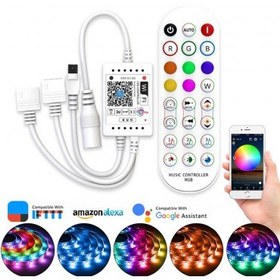 تصویر کنترلر RGB Magic home +IR Remote + Ex Mic 