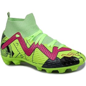 تصویر کفش فوتبال مردانه نئون سبز مدل 30226 Fg V3 برند jump 30226 Fg Men's Neon Green Football Cleats V3