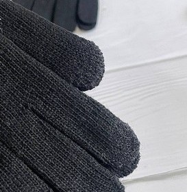 تصویر دستکش بافت مشکی 