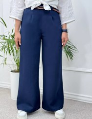 تصویر شلوار بگ مازراتی زنانه سرمه ای سایز ۴۲ تا ۵۲ 