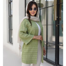 تصویر مانتو زنانه کتی کوک دوزی مدل سحر - کد 4047 - سایز Embroidered Manto Model Sahar - Code 4047