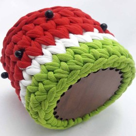 تصویر سبد قلاب بافی تریکو مدل یلدا - کد 1 yalda basket