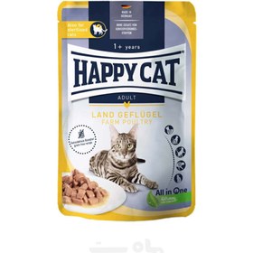 تصویر پوچ گربه هپی کت با طعم مرغ 85 گرم Happy Cat Pouch Chicken 