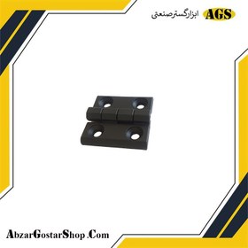 تصویر لولای تخت (کتابی) 4 سوراخ فلزی 50 در 50 مشکی Black Metal 4Hole Hinge 50*50