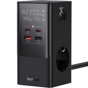 تصویر شارژر رومیزی بیسوس مدل PowerCombo E00023606113-00 35W Baseus PowerCombo E00023606113-00 35W Desktop Charger