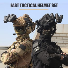 تصویر Lightweight FAST Helmet Set Aluminum Alloy L4G24 NVG Mount Tactical Headset GPNVG 18 NVG Model Etc Military Fans CQB CS Field Equipment - ارسال 10 الی 15 روز کاری 