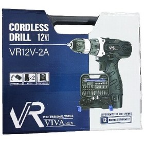 تصویر دریل پیچ گوشتی ویوارکس VR12V-2A دو باتری VIVAREX VR12V-2A