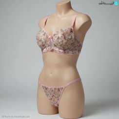 تصویر ست شورت و سوتین زنانه طرح پروانه هانیس 