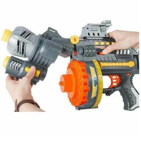تصویر تفنگ تیر اسفنجی برقی مدل تورنادو – ۴۰ تیر نرم برای کودکان ۶ سال به بالا Tornado Electric Soft Bullet Gun – 40 Foam Darts – Ages 6+
