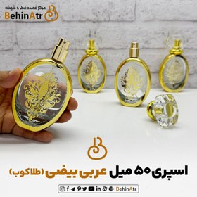 تصویر شیشه عطر اسپری 50 میل عربی بیضی - طلاکوب 